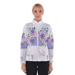 Minimal Purble Floral Marble A Winter Jacket