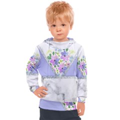 Minimal Purble Floral Marble A Kids  Hooded Pullover by gloriasanchez