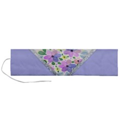 Minimal Purble Floral Marble A Roll Up Canvas Pencil Holder (l) by gloriasanchez