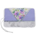 Minimal Purble Floral Marble A Pen Storage Case (S) View1