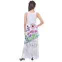 Minimal Silver Floral Marble A Sleeveless Velour Maxi Dress View2