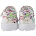 Minimal Silver Floral Marble A Kids  Velcro Strap Shoes View4