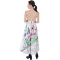 Minimal Silver Floral Marble A Tie Back Maxi Dress View2