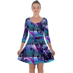 Technophile s Bane Quarter Sleeve Skater Dress by MRNStudios