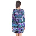 Technophile s Bane Long Sleeve V-neck Flare Dress View2