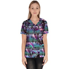 Technophile s Bane Women s V-neck Scrub Top by MRNStudios