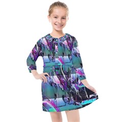 Technophile s Bane Kids  Quarter Sleeve Shirt Dress by MRNStudios