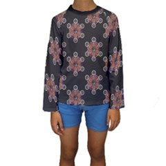 Metatron Cube Kids  Long Sleeve Swimwear by gloriasanchez