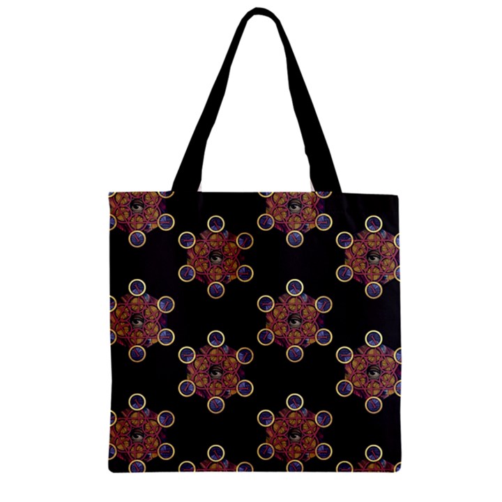 Metatron Cube Zipper Grocery Tote Bag