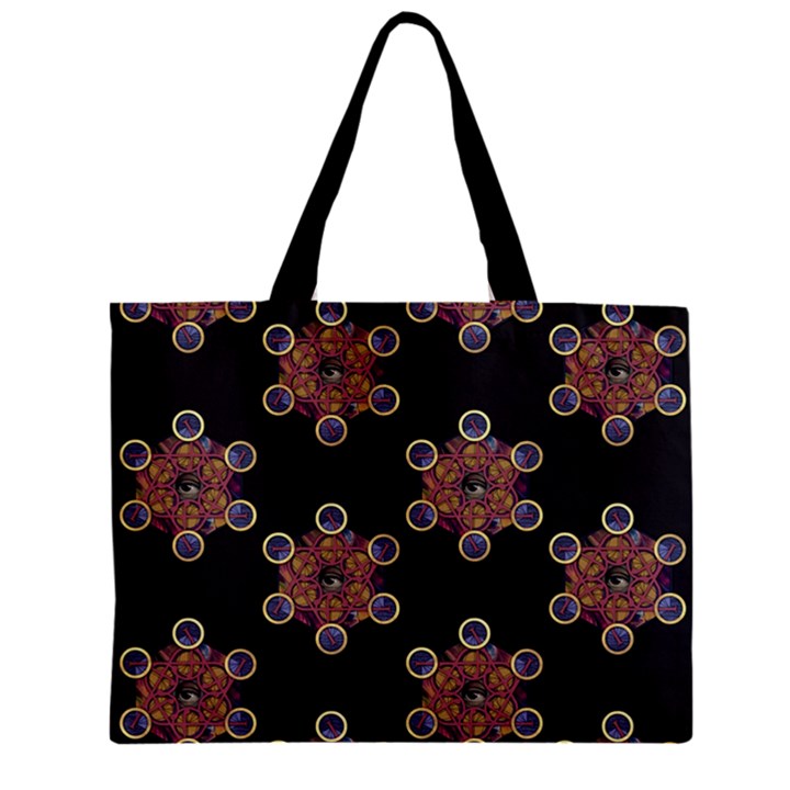 Metatron Cube Zipper Mini Tote Bag