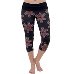 Metatron Cube Capri Yoga Leggings by gloriasanchez