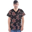 Metatron Cube Men s V-Neck Scrub Top View1