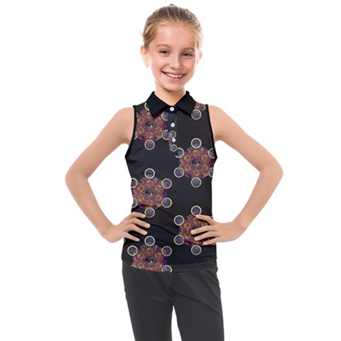 Metatron Cube Kids  Sleeveless Polo Tee by gloriasanchez