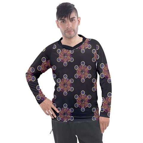 Metatron Cube Men s Pique Long Sleeve Tee by gloriasanchez