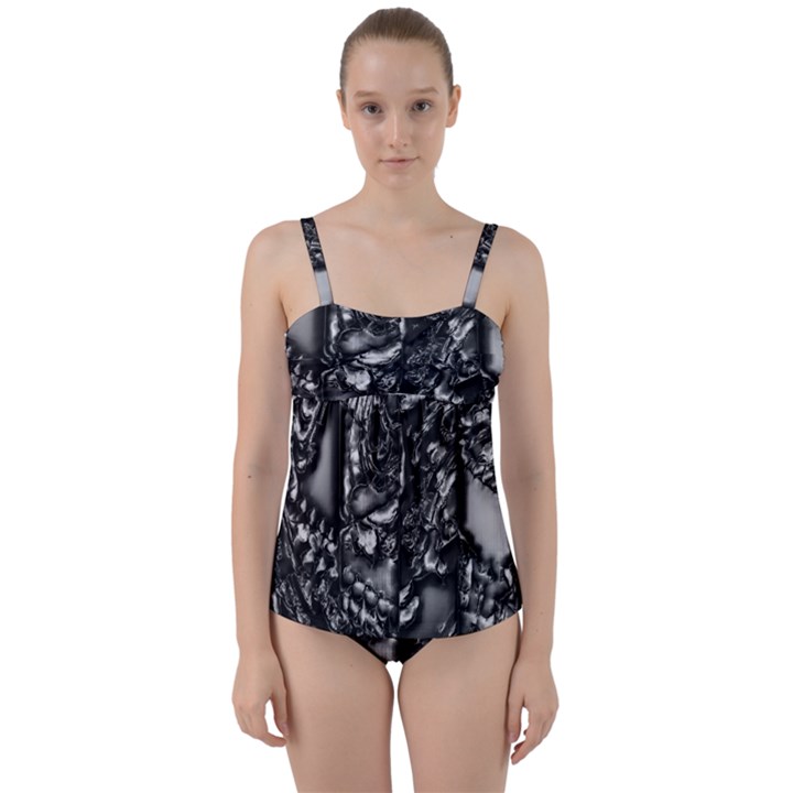 Demon Chrome Twist Front Tankini Set