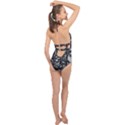 Demon Chrome Halter Front Plunge Swimsuit View2