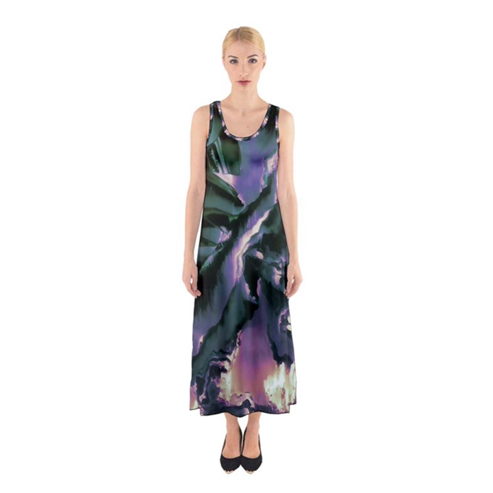 Abstract Wannabe Sleeveless Maxi Dress