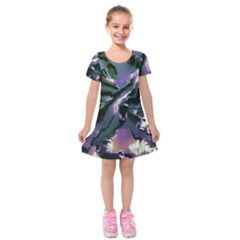 Abstract Wannabe Kids  Short Sleeve Velvet Dress by MRNStudios