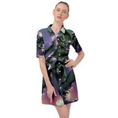 Abstract Wannabe Belted Shirt Dress by MRNStudios