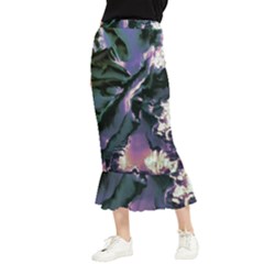 Abstract Wannabe Maxi Fishtail Chiffon Skirt