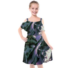 Abstract Wannabe Kids  Cut Out Shoulders Chiffon Dress by MRNStudios