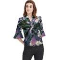 Abstract Wannabe Loose Horn Sleeve Chiffon Blouse View1