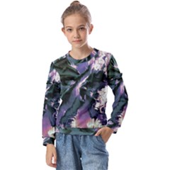 Abstract Wannabe Kids  Long Sleeve Tee With Frill 