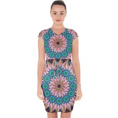 Mandala Capsleeve Drawstring Dress  by SoLoJu