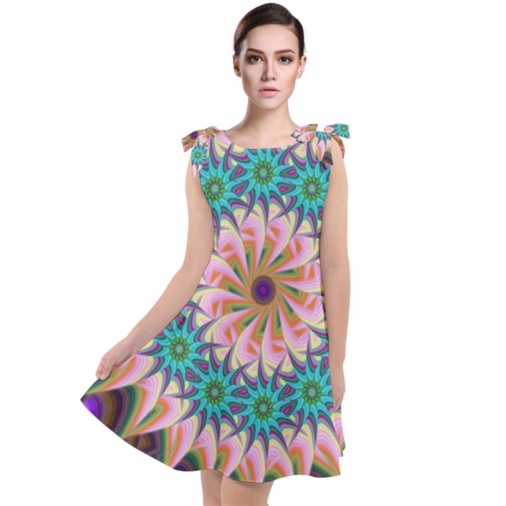 Mandala Tie Up Tunic Dress