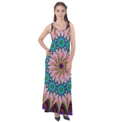 Mandala Sleeveless Velour Maxi Dress