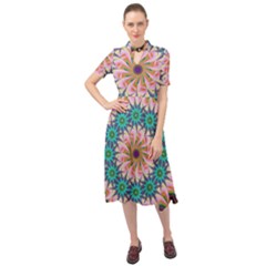 Mandala Keyhole Neckline Chiffon Dress by SoLoJu