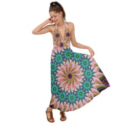 Mandala Backless Maxi Beach Dress