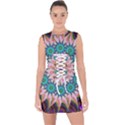 Mandala Lace Up Front Bodycon Dress View1