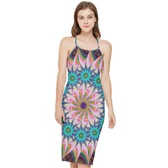 Mandala Bodycon Cross Back Summer Dress