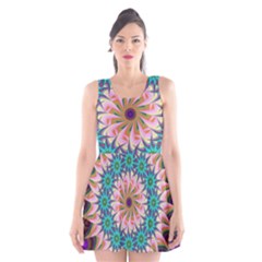 Mandala Scoop Neck Skater Dress by SoLoJu