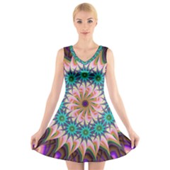 Mandala V-neck Sleeveless Dress by SoLoJu