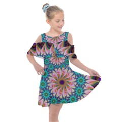 Mandala Kids  Shoulder Cutout Chiffon Dress by SoLoJu