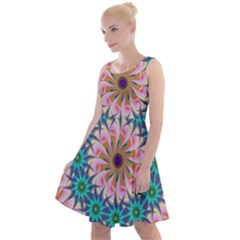 Mandala Knee Length Skater Dress by SoLoJu