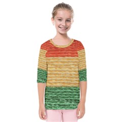 Couleurs Emblématiques Kids  Quarter Sleeve Raglan Tee