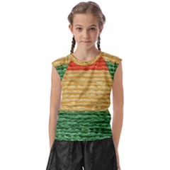 Couleurs Emblématiques Kids  Raglan Cap Sleeve Tee