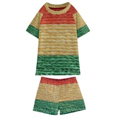 Couleurs Emblématiques Kids  Swim Tee And Shorts Set