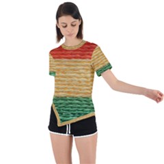 Couleurs Emblématiques Asymmetrical Short Sleeve Sports Tee