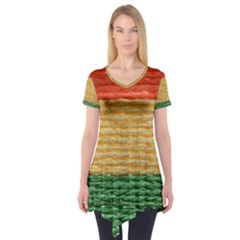 Couleurs Emblématiques Short Sleeve Tunic  by SoLoJu