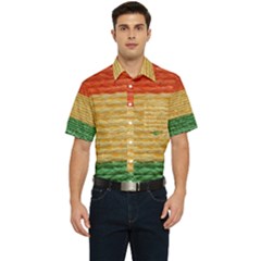 Couleurs Emblématiques Men s Short Sleeve Pocket Shirt  by SoLoJu