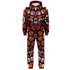 Kaleid Geometric Metal Color Hooded Jumpsuit (men)  by byali