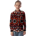 Kaleid Geometric Metal Color Kids  Long Sleeve Shirt View1