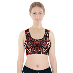 Kaleid Geometric Metal Color Sports Bra With Pocket by byali