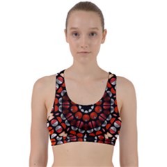 Kaleid Geometric Metal Color Back Weave Sports Bra by byali