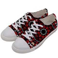 Kaleid Geometric Metal Color Men s Low Top Canvas Sneakers by byali