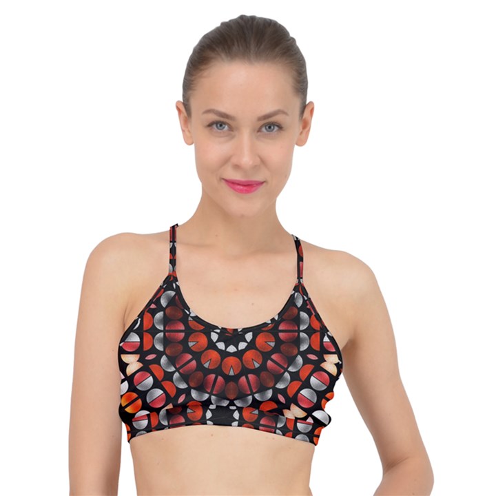 Kaleid Geometric Metal Color Basic Training Sports Bra